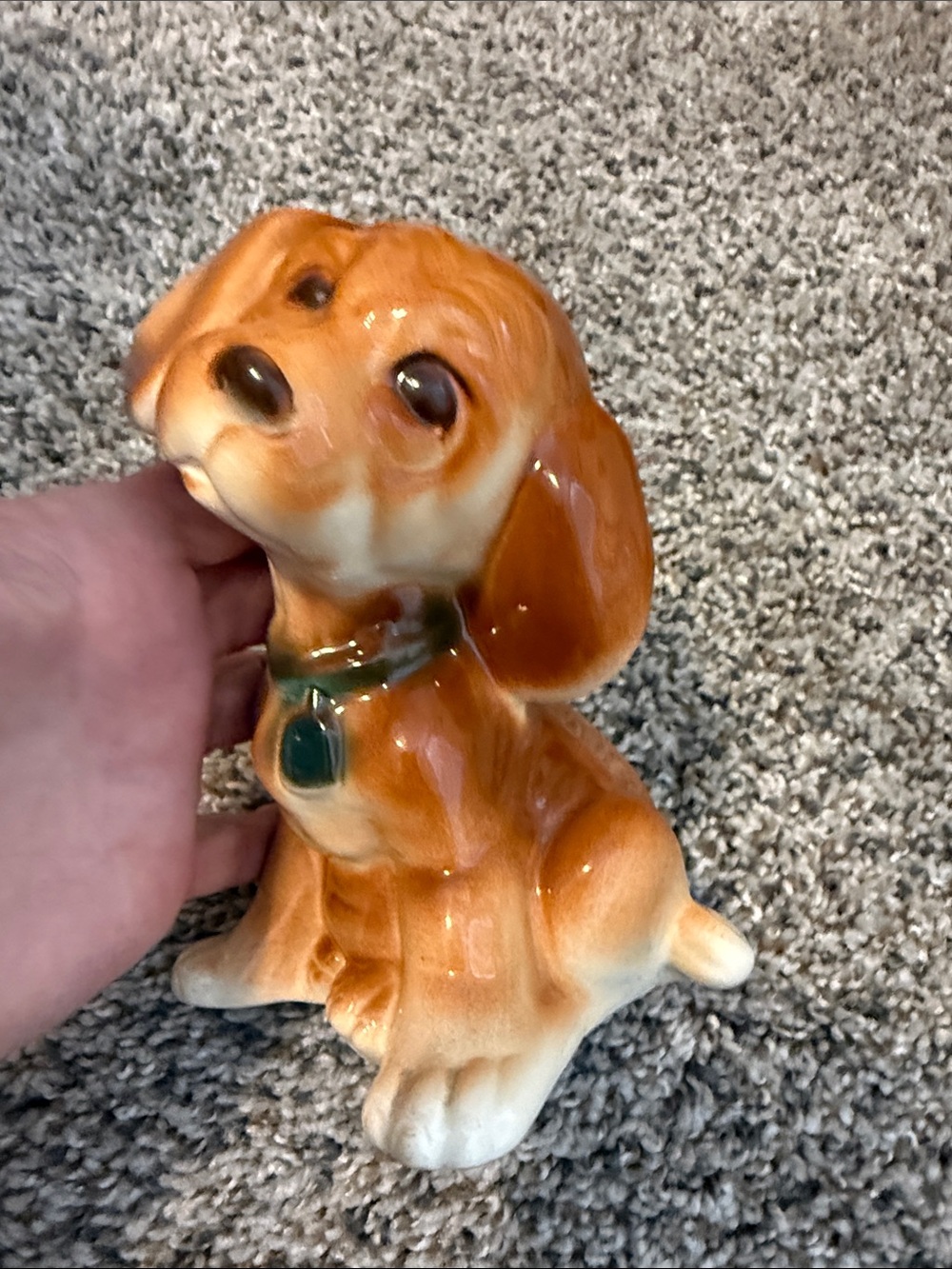 Vintage 19Royal Copley Puppy Dog Brown Cocker Spaniel Figurine Pottery